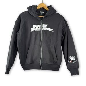 NO FEAR Mens XS Y2K Boxy Fit Zip Hoodie Jacket Sz XS BOXY FIT